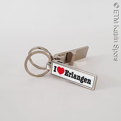Schlüsselanhänger und Flaschenöffner | 5,50 € | Schlüsselanhänger mit Flaschenöffner aus Metall, I love you