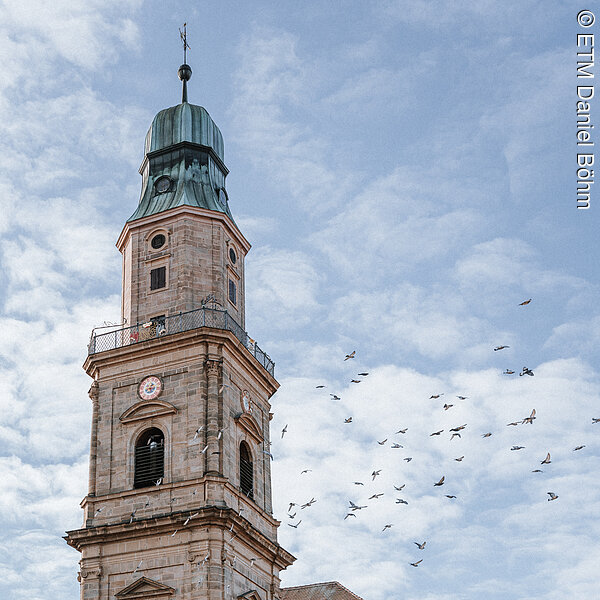 Hugenottenkirche Erlangen, erbaut im Rahmen der Baumaßnahmen für die barocke Planstadt