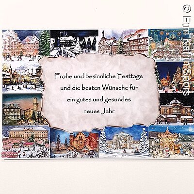 Weihnachtskarte | 2,00€ | Klappkarte mit Motiven von Weihnachtsmärkten der Region 
